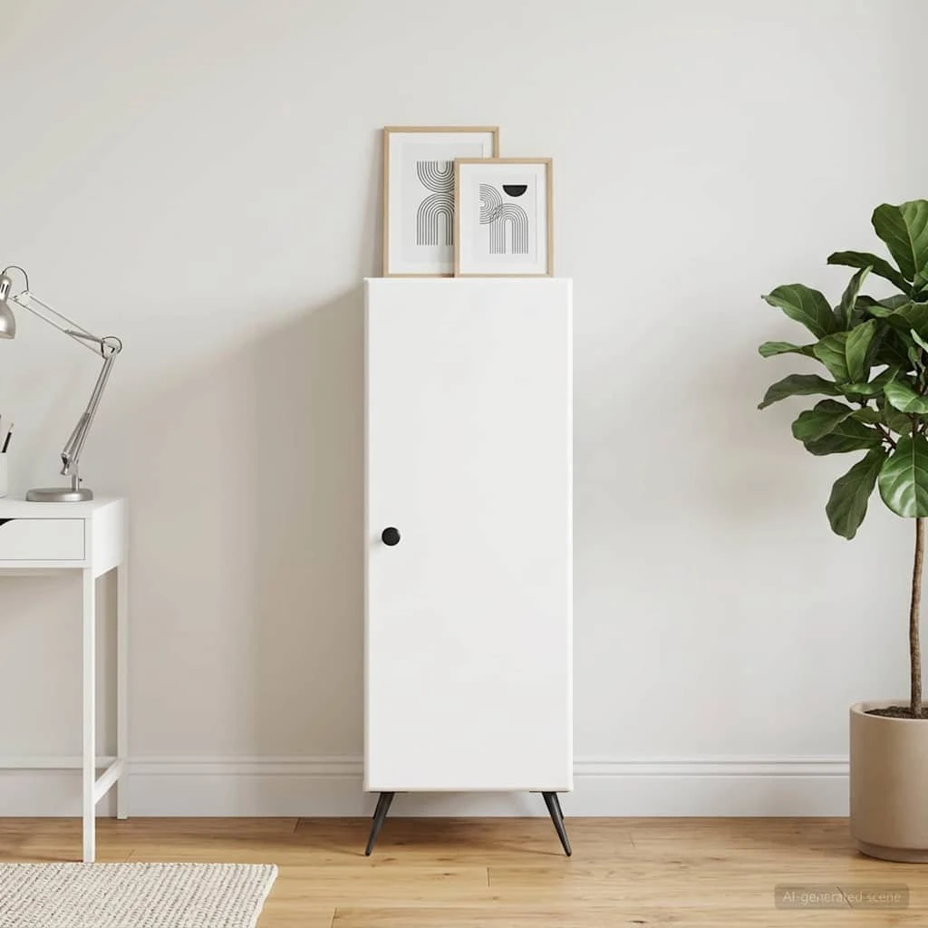 vidaXL Sideboard Hvid 33 x 34,5 x 90 cm i konstrueret træ