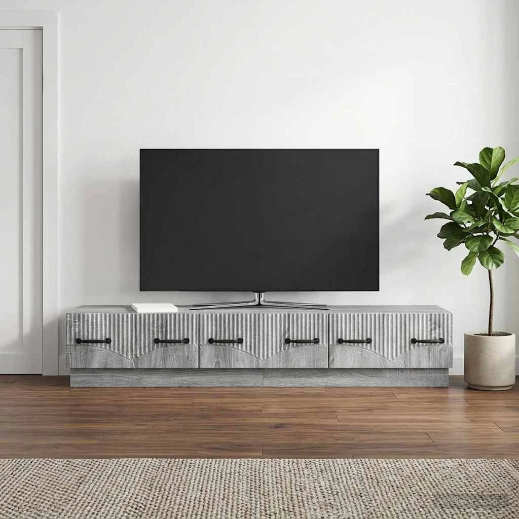 vidaXL TV-skab i grå sonoma-eg, 147 x 34,5 x 27 cm
