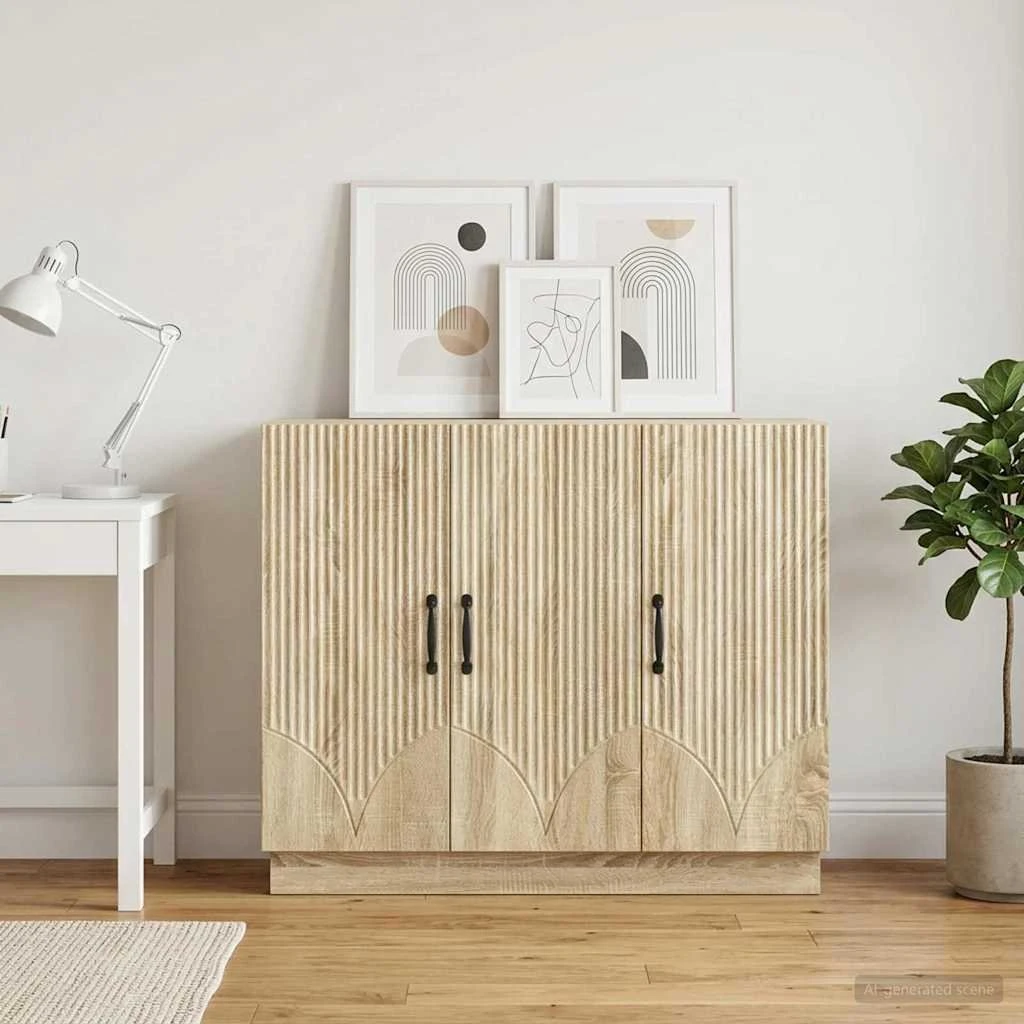 vidaXL Sideboard Sonoma-eg 89 x 34,5 x 77 cm