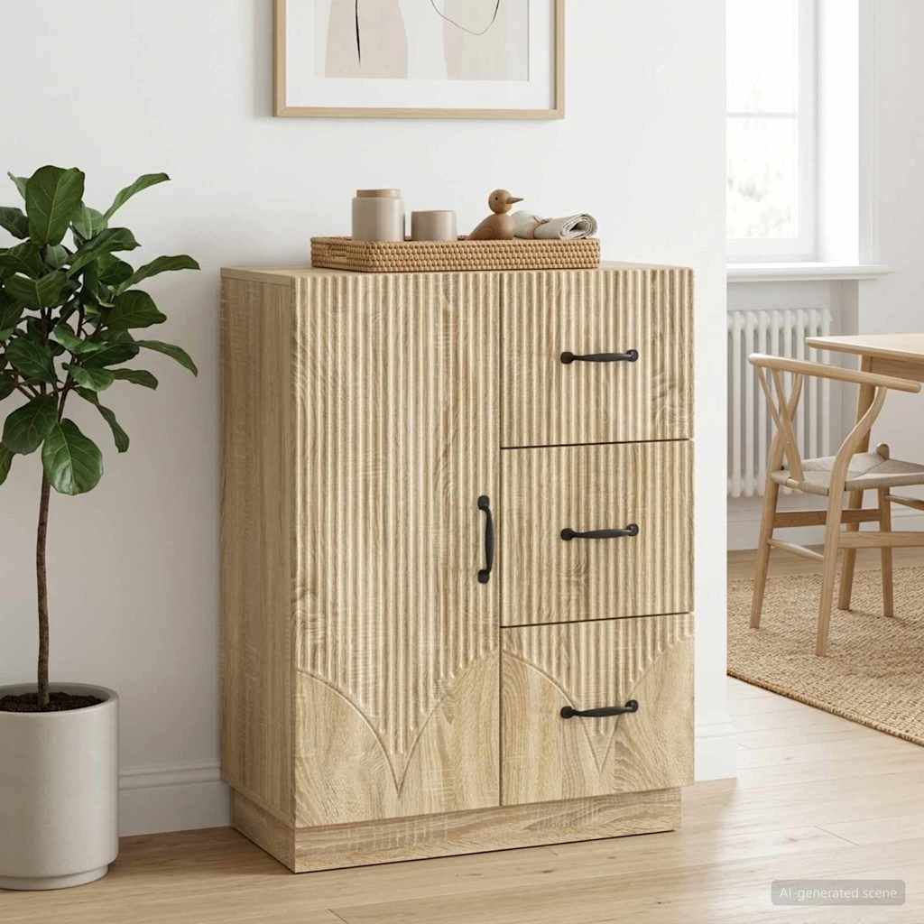 vidaXL Sideboard Sonoma-eg 66 x 34,5 x 87 cm