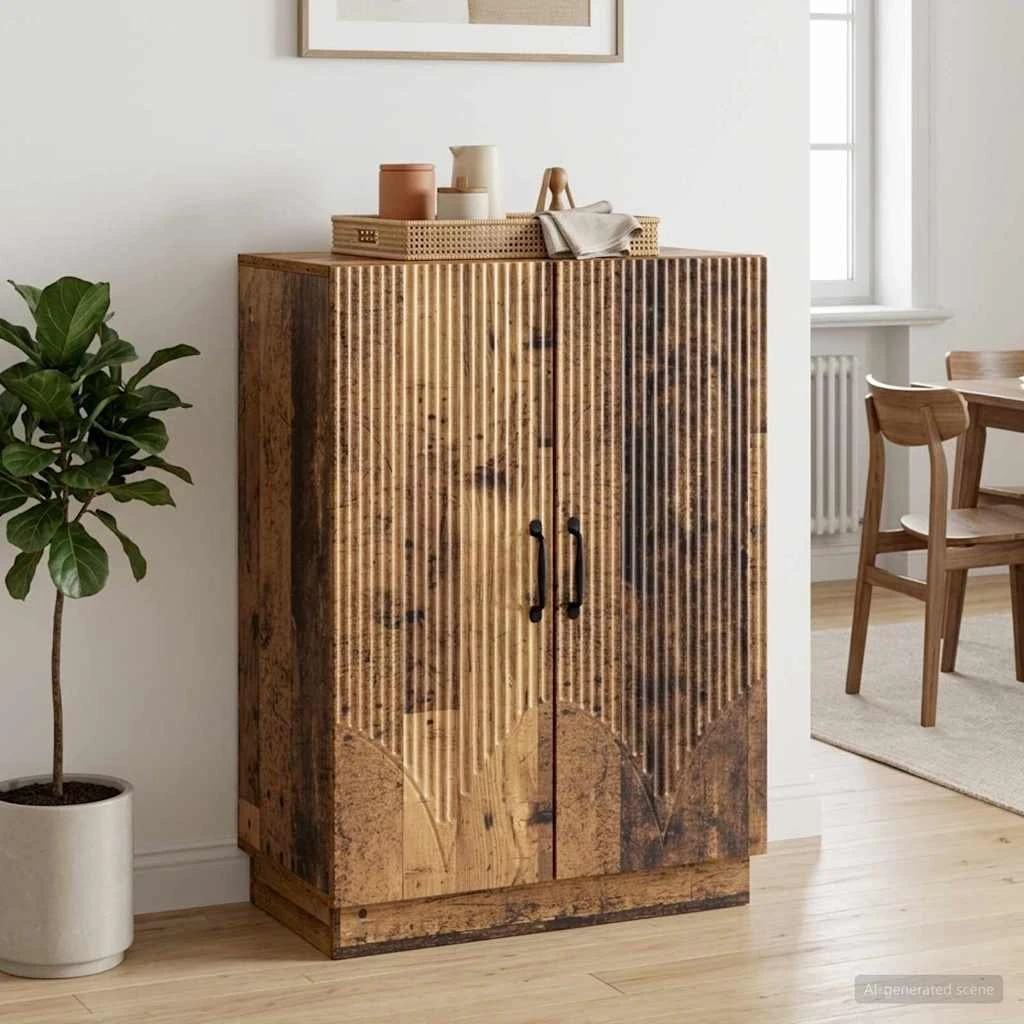 vidaXL Sideboard i gammelt træ, 66 x 34,5 x 87 cm