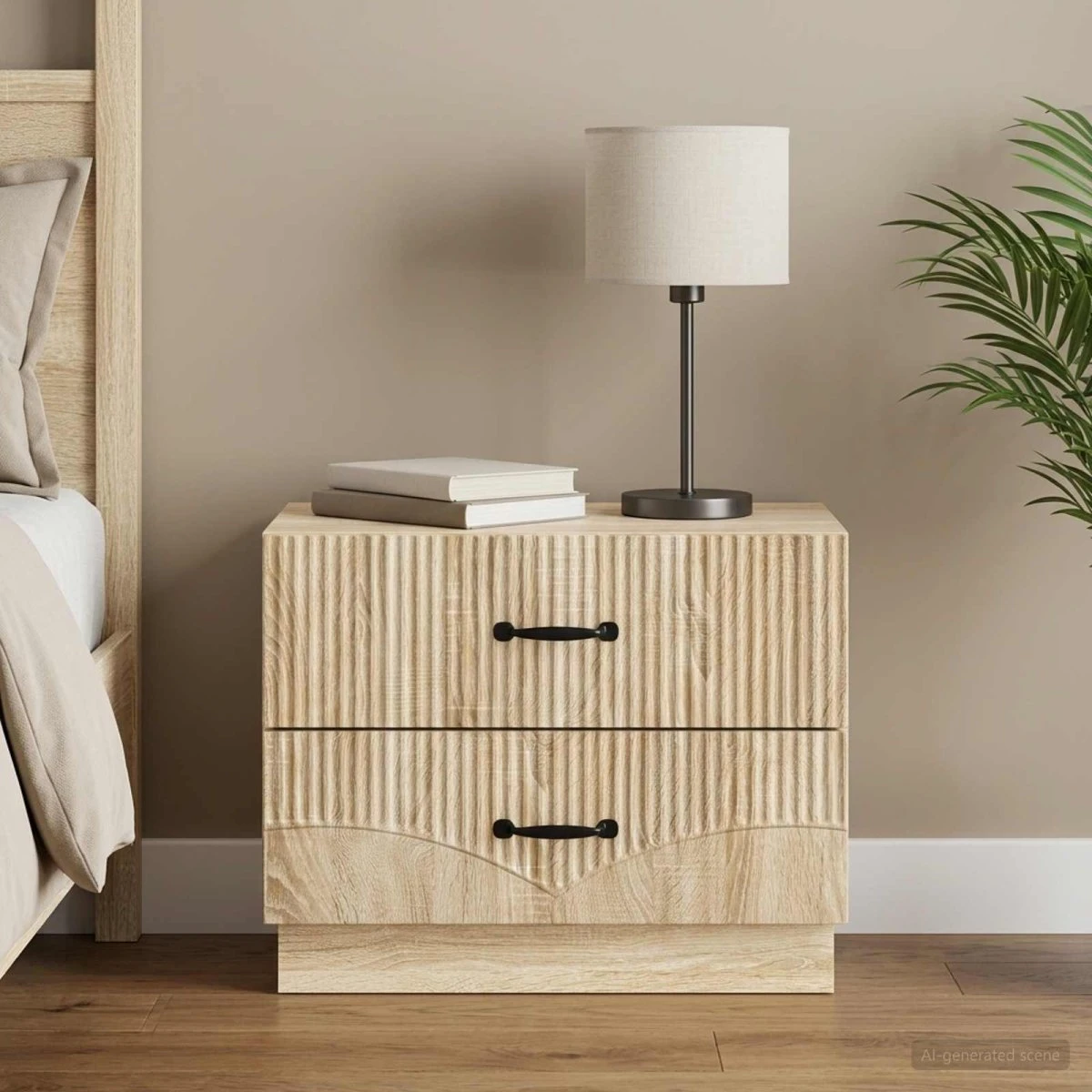 vidaXL Natskab Sonoma-eg 62 x 34,5 x 44,5 cm