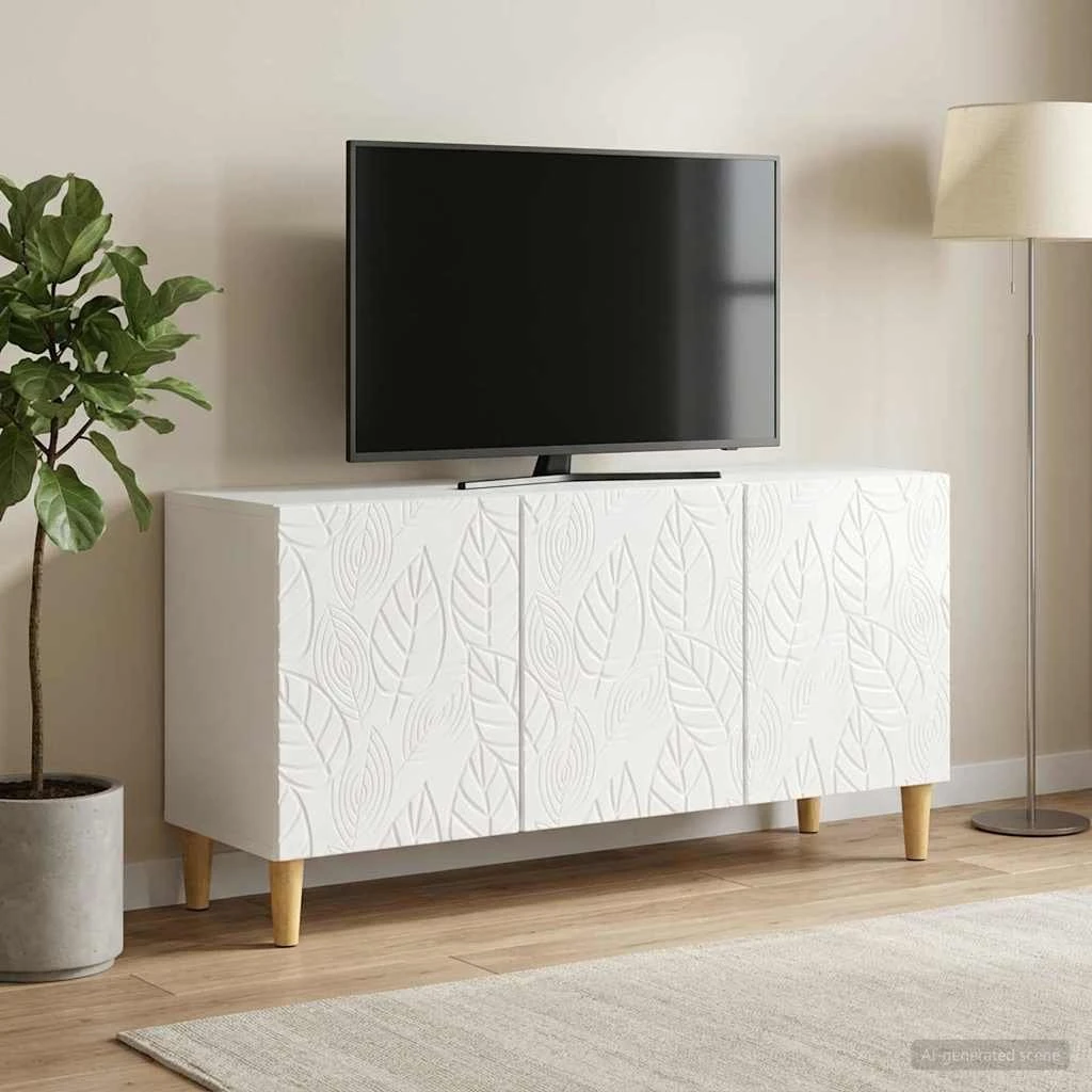 vidaXL TV-skab 99 x 34,5 x 50 cm Hvid Højglans