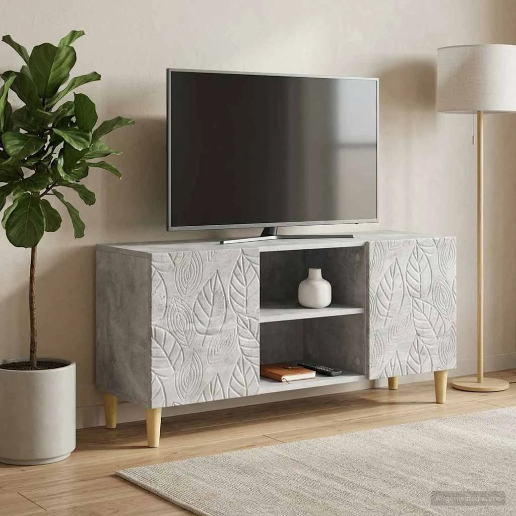 vidaXL TV-skab 102 x 34,5 x 50 cm - Betongrå