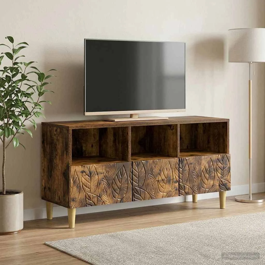 vidaXL TV-skab 102 x 34,5 x 50 cm i røget eg