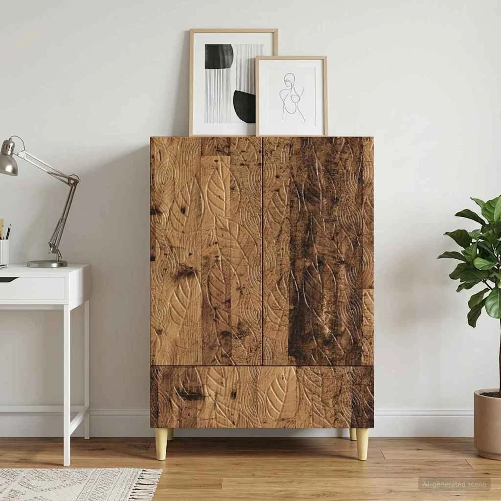 vidaXL Sideboard Gammelt træ 66 x 34,5 x 95 cm