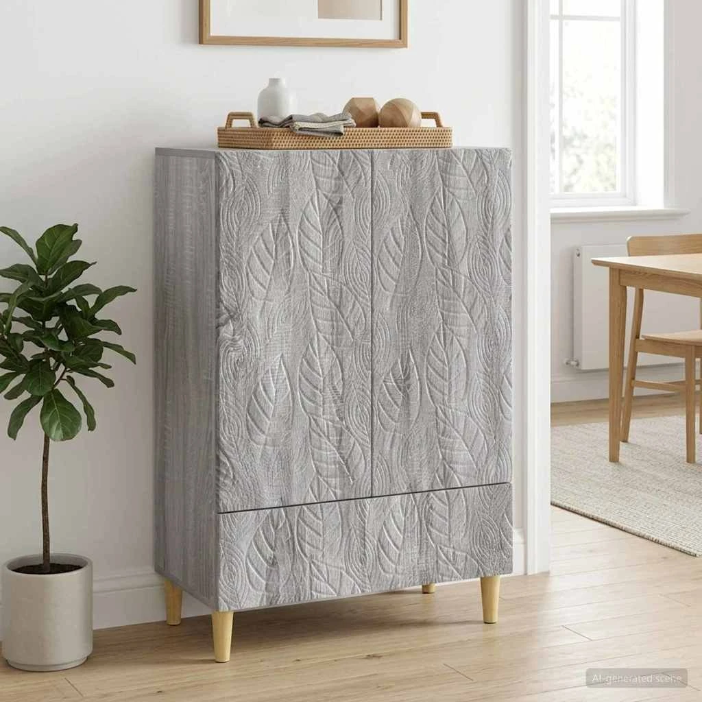 vidaXL Sideboard Grå Sonoma 66 x 34,5 x 95 cm