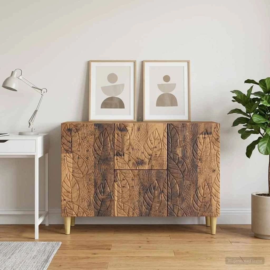 vidaXL Sideboard i gammelt træ, 89 x 34,5 x 60 cm