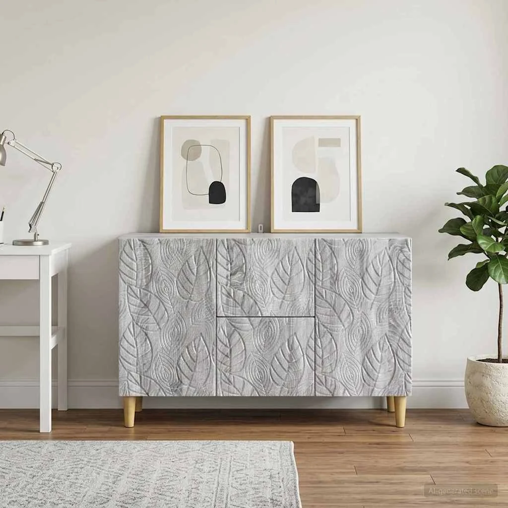 vidaXL Sideboard Grå Sonoma 89 x 34,5 x 60 cm