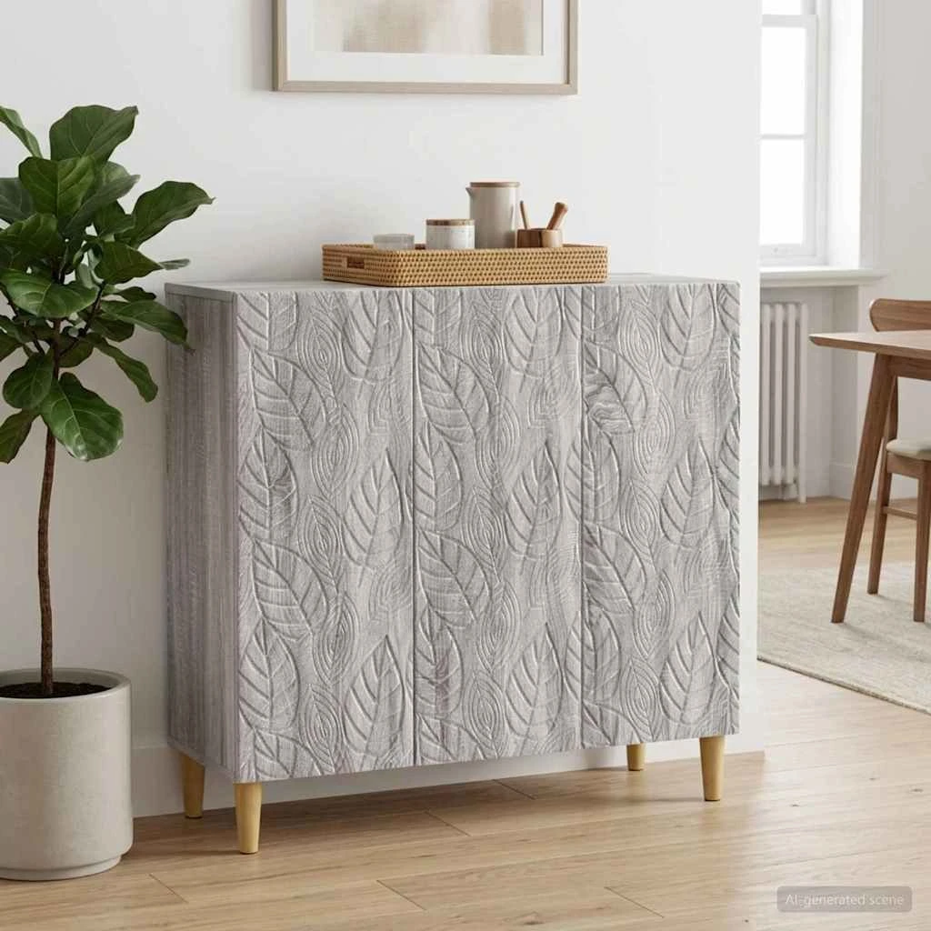 vidaXL Sideboard Grå Sonoma 89 x 34,5 x 80 cm