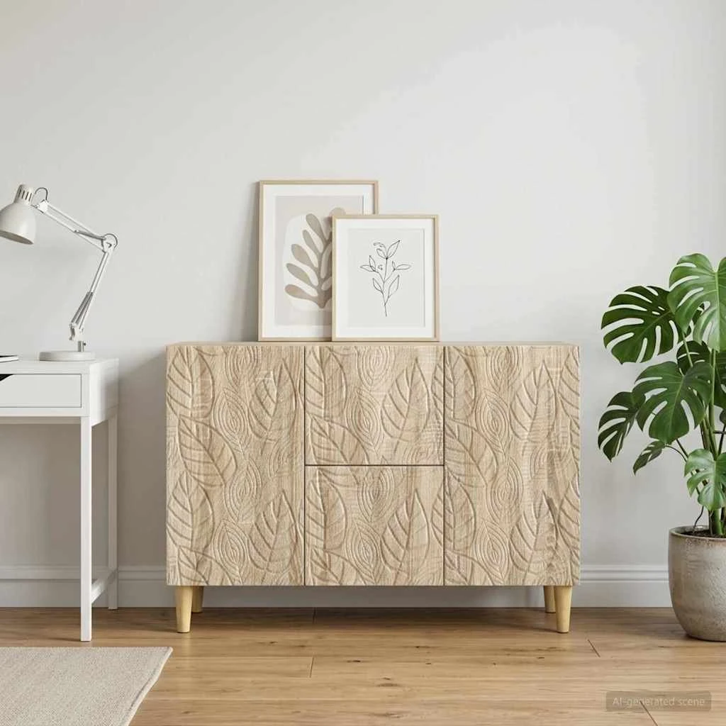 vidaXL Sideboard Sonoma-eg, 89 x 34,5 x 60 cm
