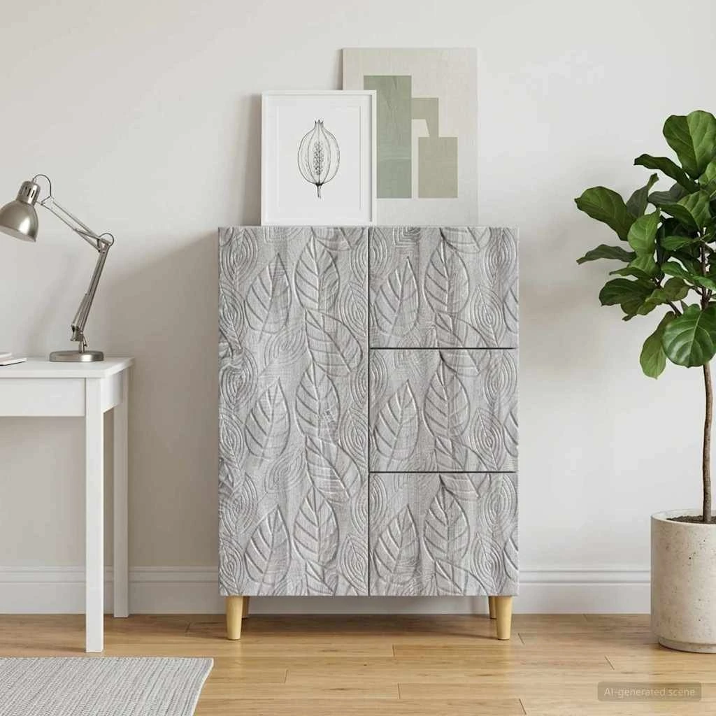 vidaXL Sideboard Grå Sonoma 66 x 34,5 x 90 cm
