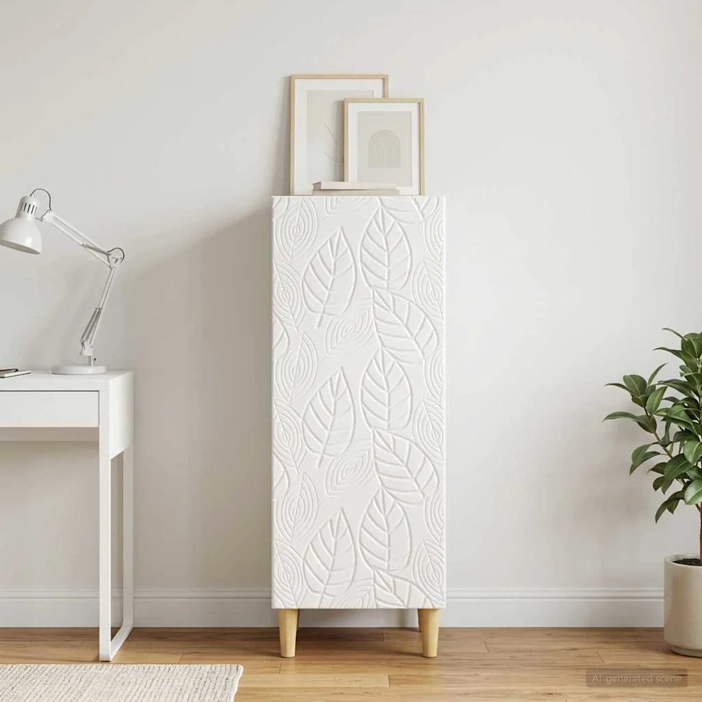 vidaXL Sideboard Hvid Højglans 33 x 34,5 x 90 cm