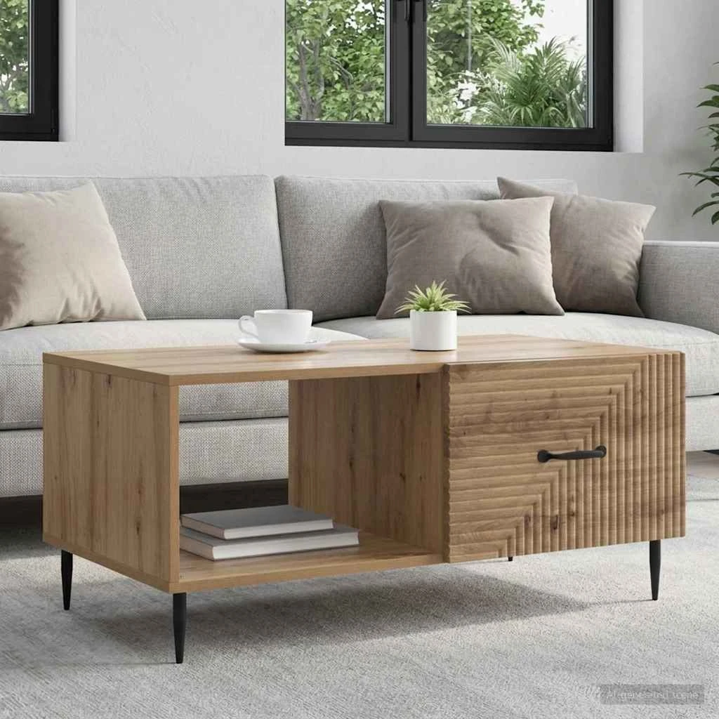 vidaXL Sofabord Artisan-eg 90 x 50 x 40 cm