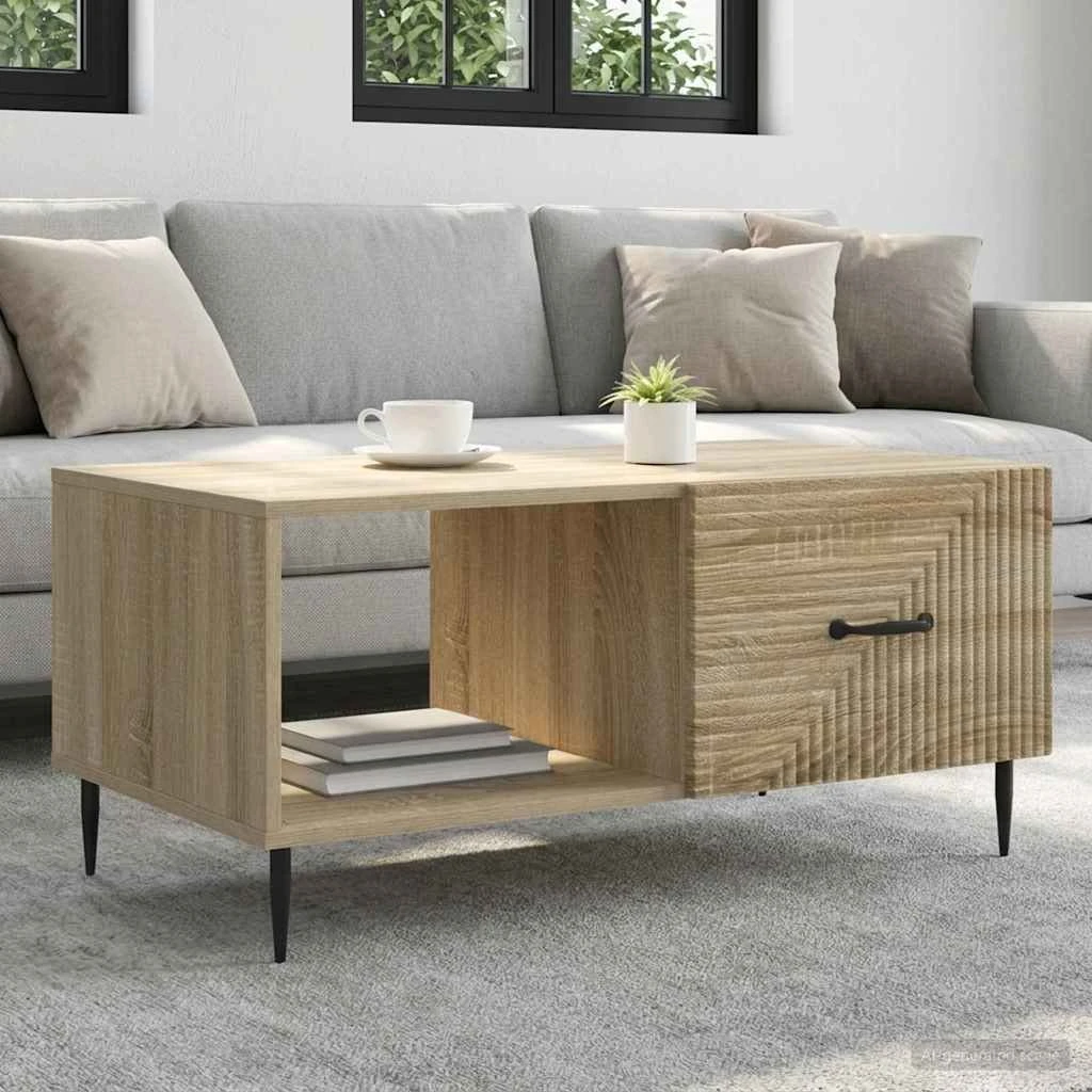 vidaXL Sofabord Sonoma-eg 90 x 50 x 40 cm
