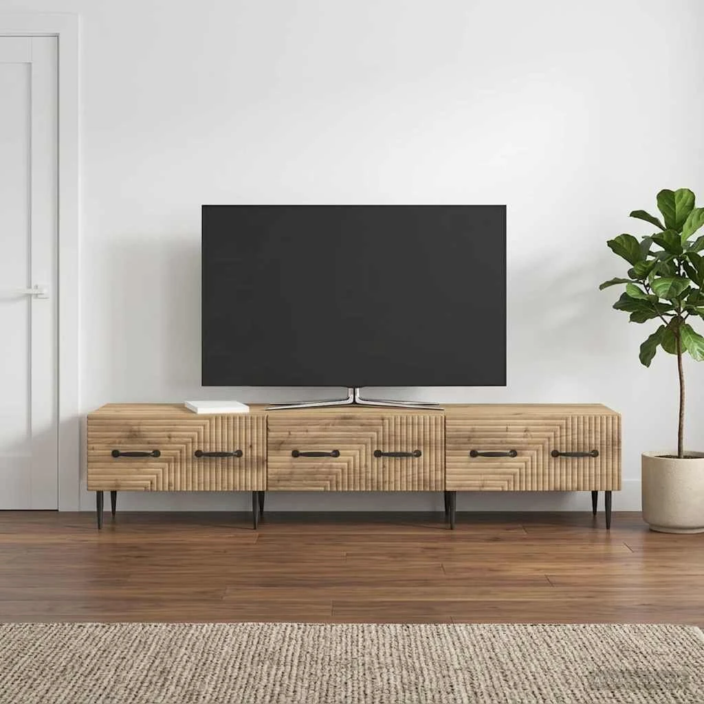 vidaXL TV-skab i Artisan-eg, 147 x 34,5 x 30 cm