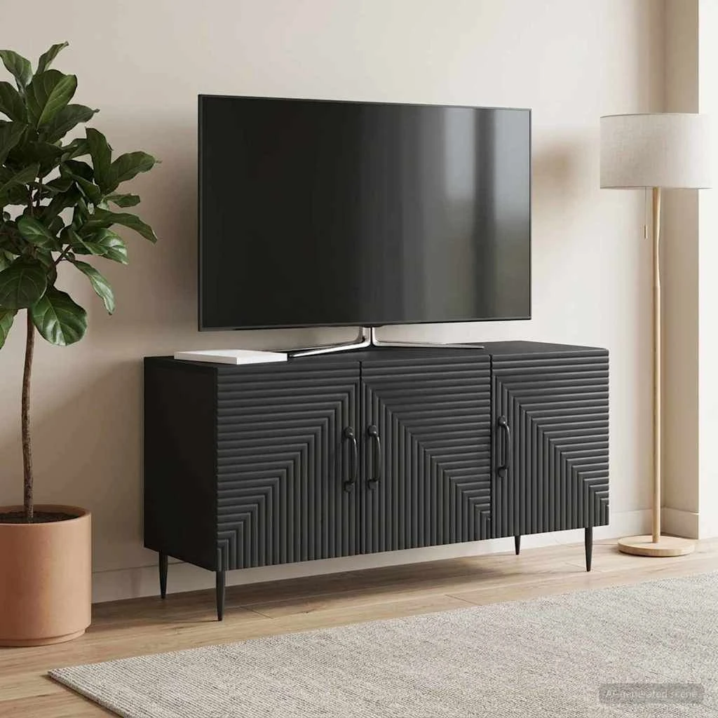 vidaXL TV-skab Sort 99 x 34,5 x 50 cm i konstrueret træ