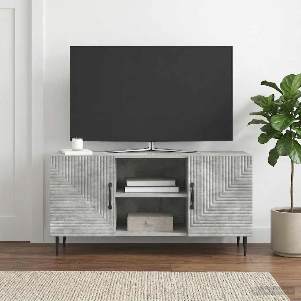 vidaXL TV-skab Betongrå 102 x 34,5 x 50 cm