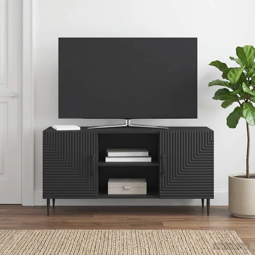 vidaXL TV-skab Sort 102 x 34,5 x 50 cm i konstrueret træ