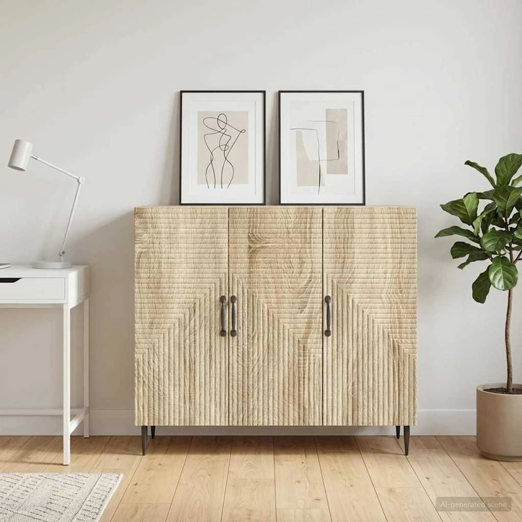 vidaXL Sideboard Sonoma-eg 89 x 34,5 x 80 cm