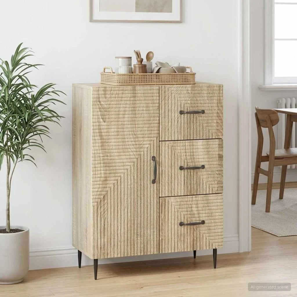 vidaXL Sideboard Sonoma-eg, 66 x 34,5 x 89,5 cm