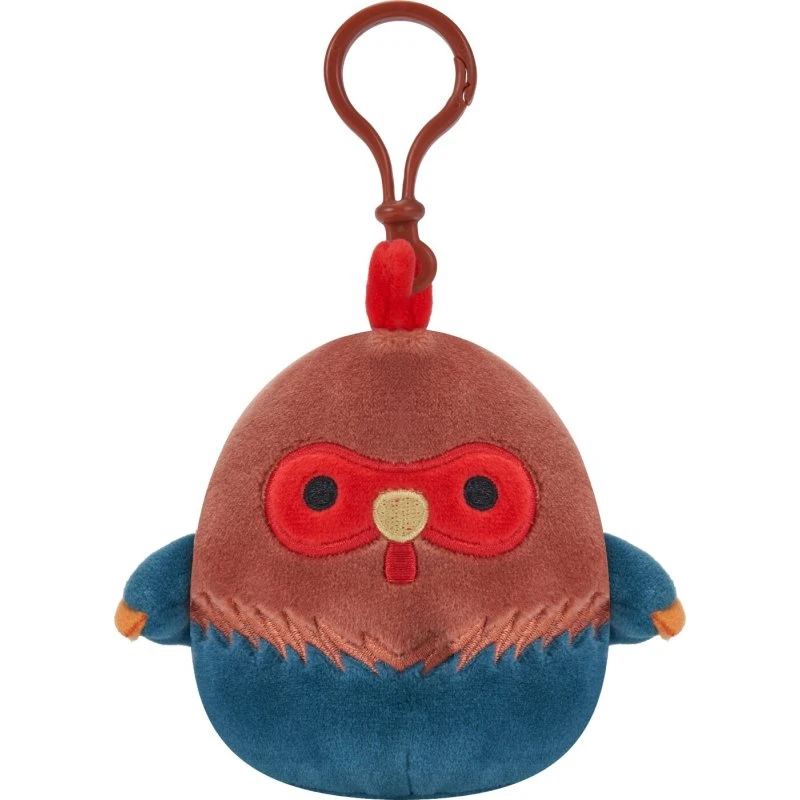 Squishmallows Brown & Blue Rooster 9 cm med klips