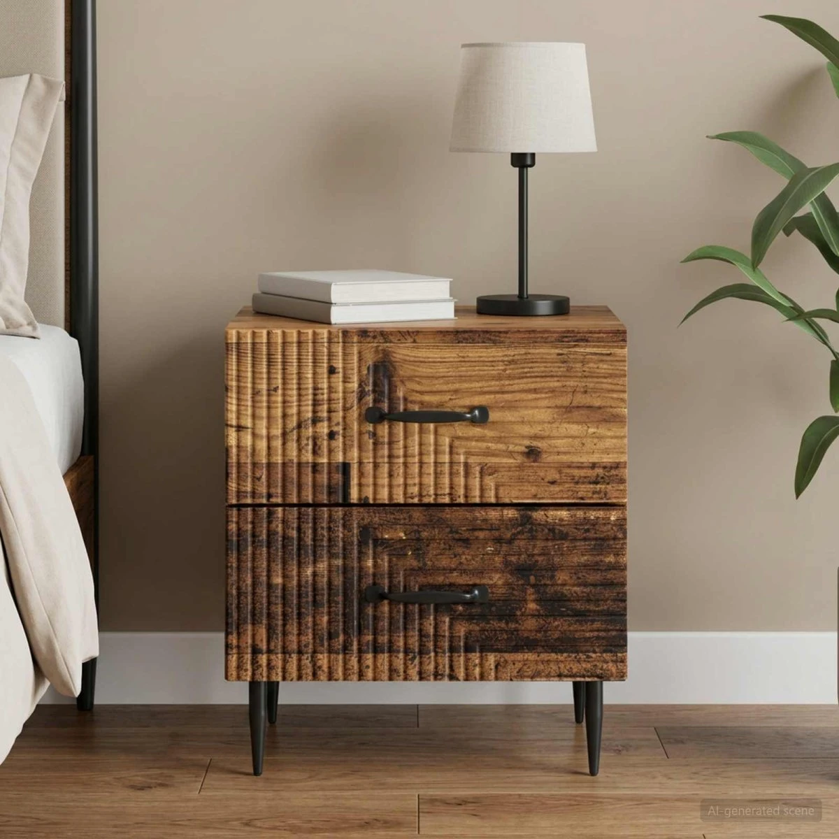 vidaXL Natskab Gammelt træ 43 x 34,5 x 47,5 cm