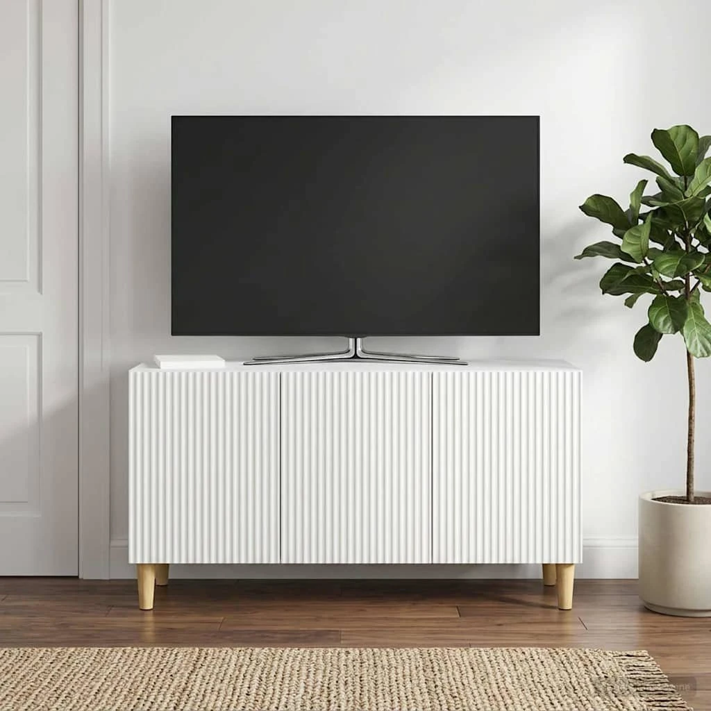 vidaXL TV-skab Hvid 99 x 34,5 x 50 cm i konstrueret træ