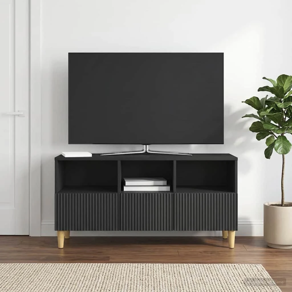 vidaXL TV-skab 102 x 34,5 x 50 cm Sort