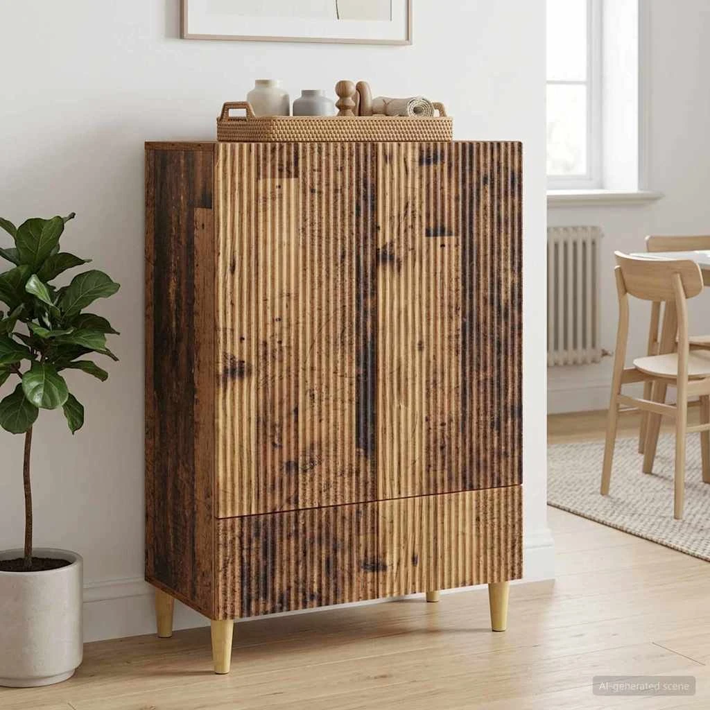 vidaXL Sideboard i gammelt træ, 66 x 34,5 x 95 cm