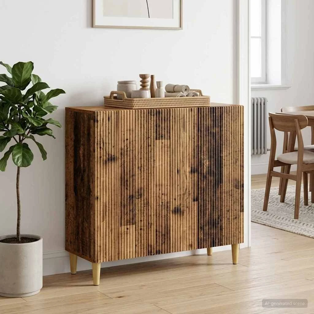 vidaXL Sideboard i gammelt træ, 89 x 34,5 x 80 cm