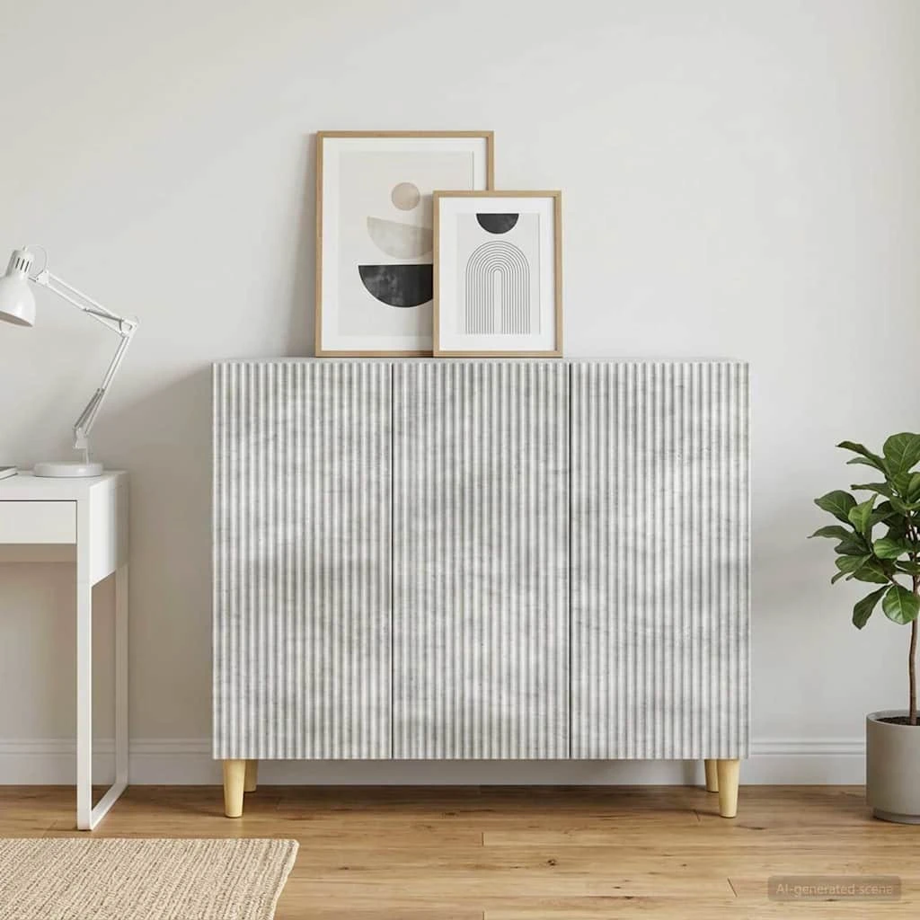 vidaXL Sideboard Betongrå 89 x 34,5 x 80 cm