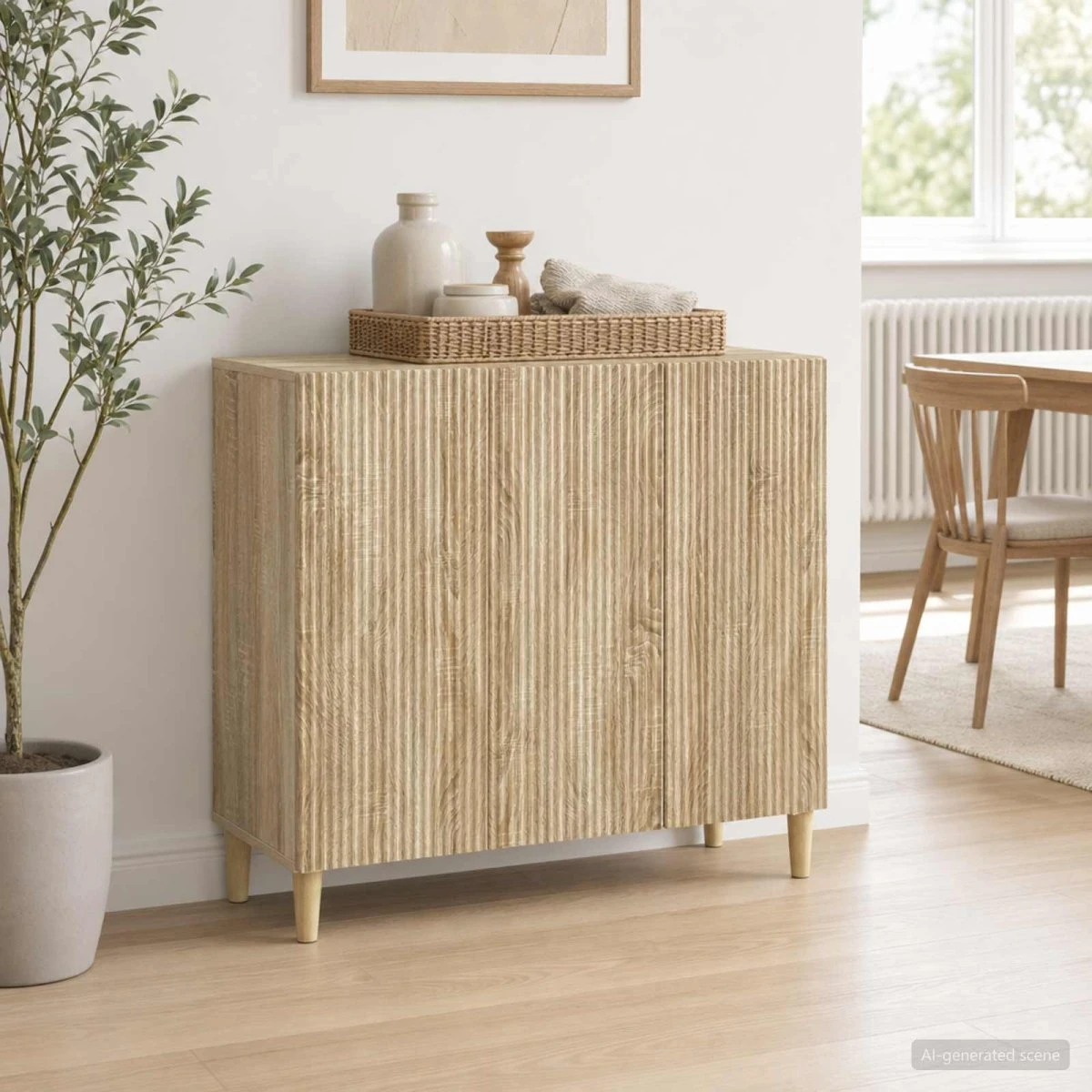 vidaXL Sideboard Sonoma-eg, 89 x 34,5 x 80 cm