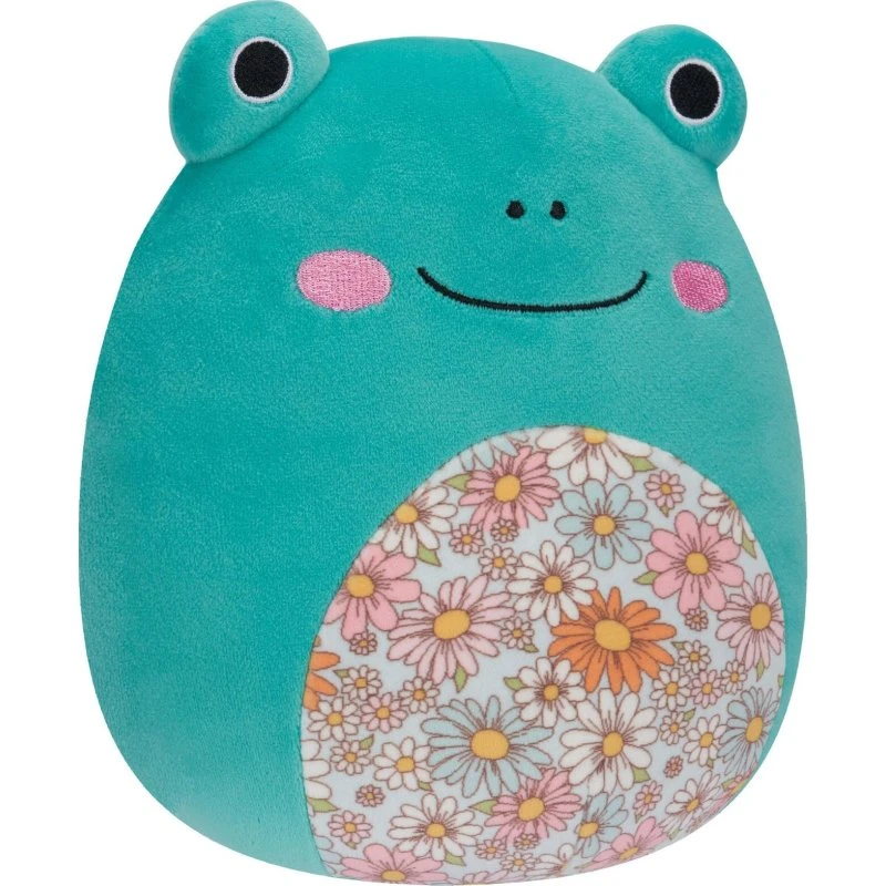 Squishmallows Robert Frø 19 cm – Aqua med Blomstermave
