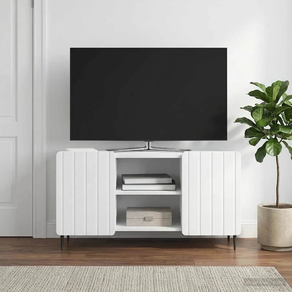 vidaXL TV-skab Hvid 102 x 34,5 x 52 cm i konstrueret træ