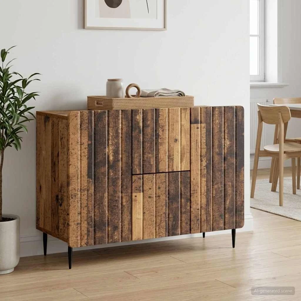 vidaXL Sideboard i gammelt træ, 89 x 34,5 x 62 cm