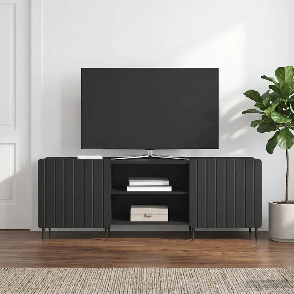 vidaXL TV-skab Sort 150 x 31 x 52 cm i konstrueret træ