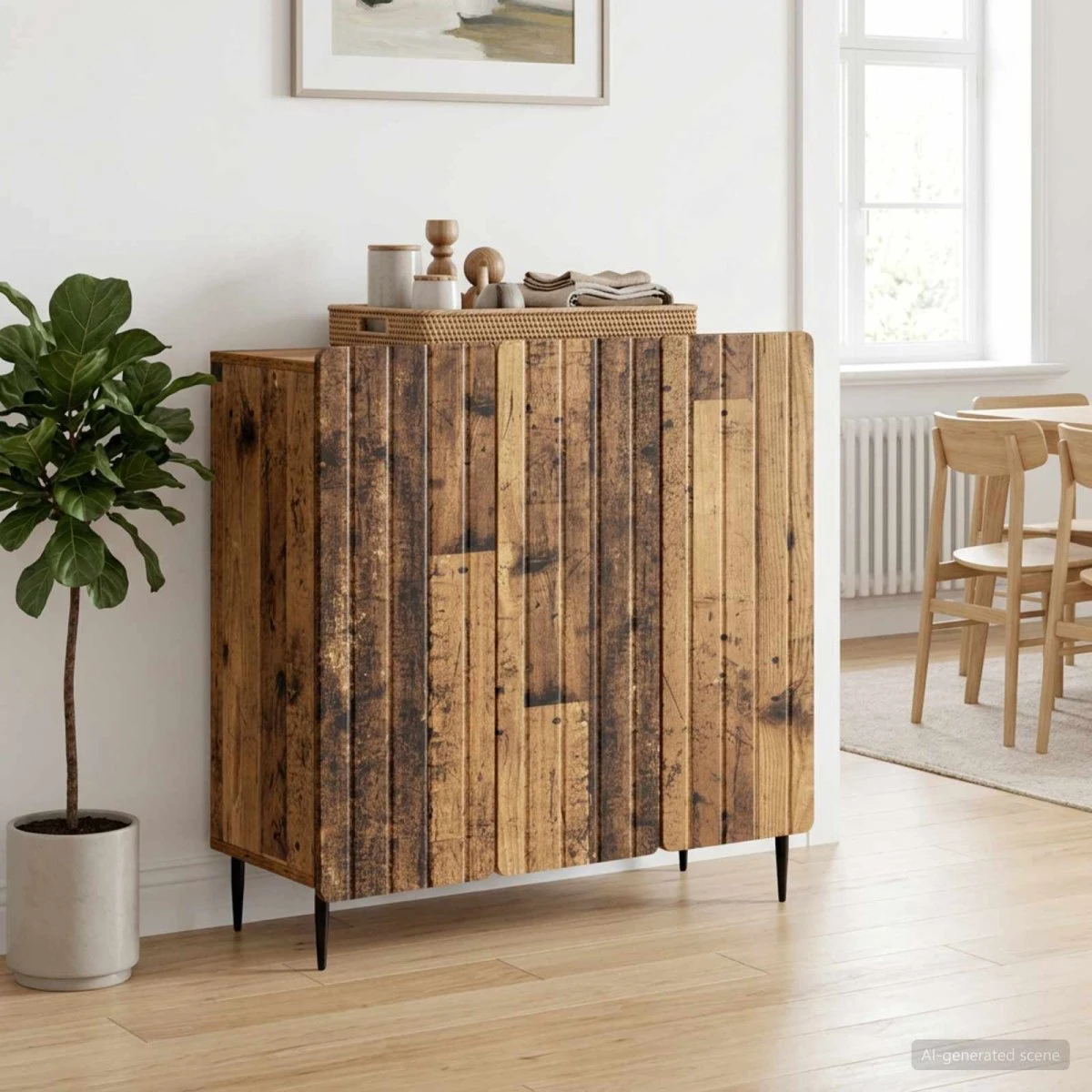vidaXL Sideboard Gammelt træ 89 x 34,5 x 82 cm