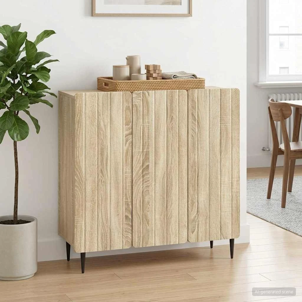 vidaXL Sideboard Sonoma-eg 89 x 34,5 x 82 cm