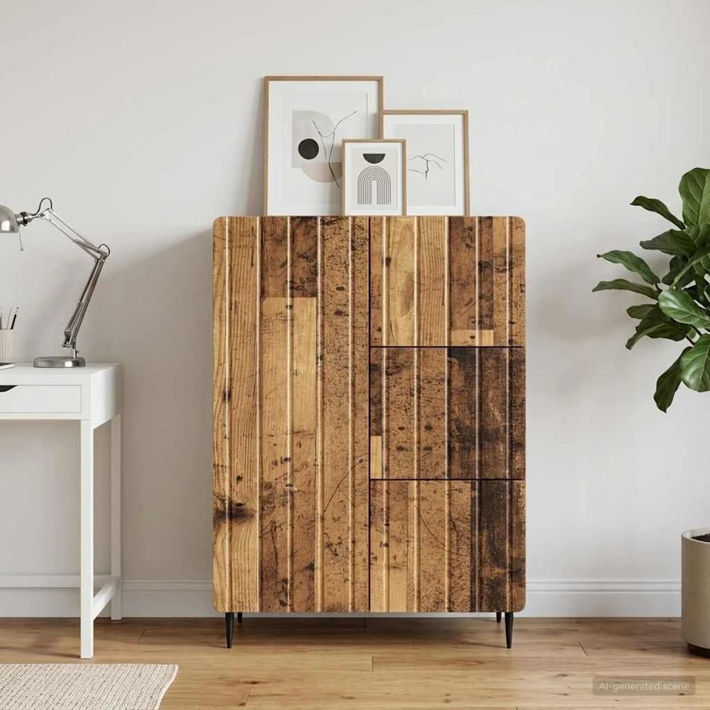 vidaXL Sideboard Gammelt træ 66 x 34,5 x 91,5 cm