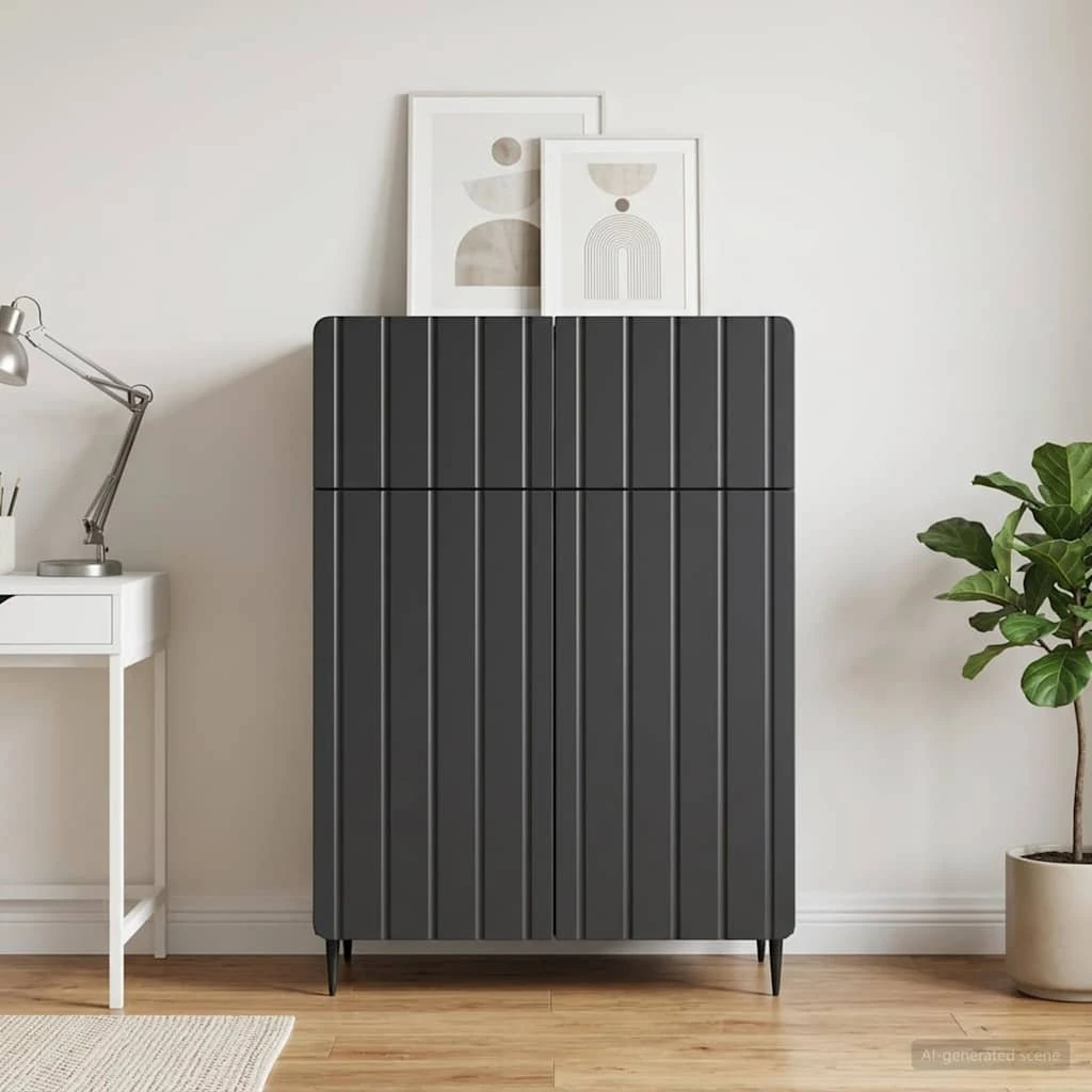 vidaXL Sideboard Sort, 66 x 34,5 x 92 cm