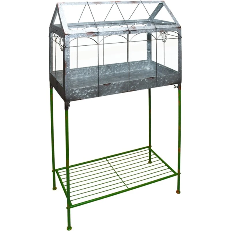 Esschert Design Mini væksthus på stander 56,8x29x114,5 cm