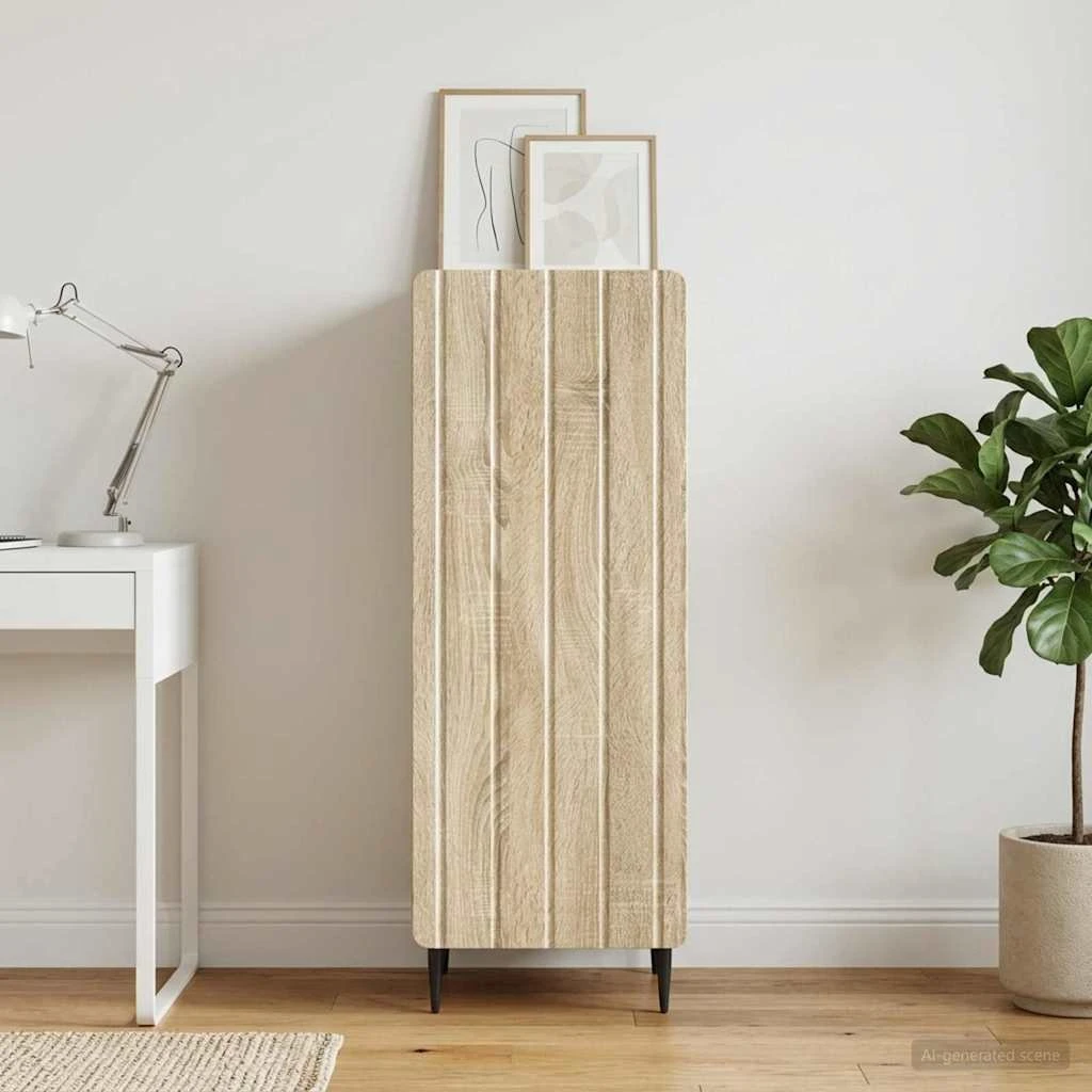 vidaXL Sideboard Sonoma-eg, 34,5 x 33 x 92 cm