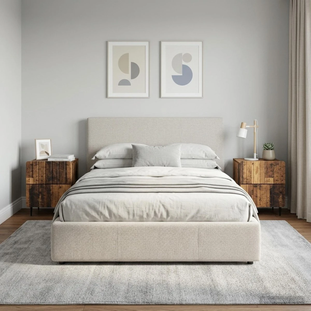 vidaXL Natskab 2 stk. Gammelt træ 43 x 34,5 x 49,5 cm