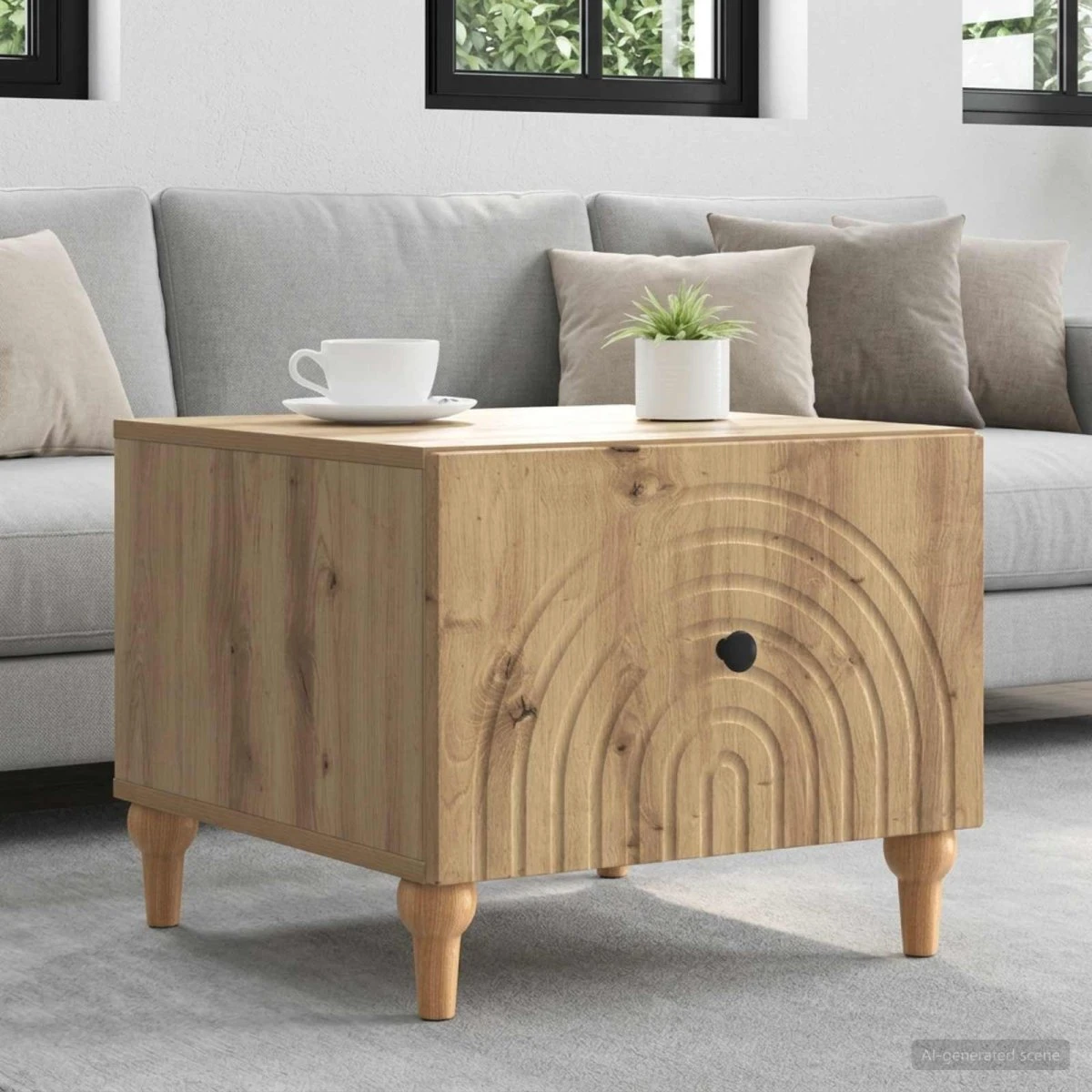 vidaXL Sofabord Artisan-eg 49 x 50 x 40 cm