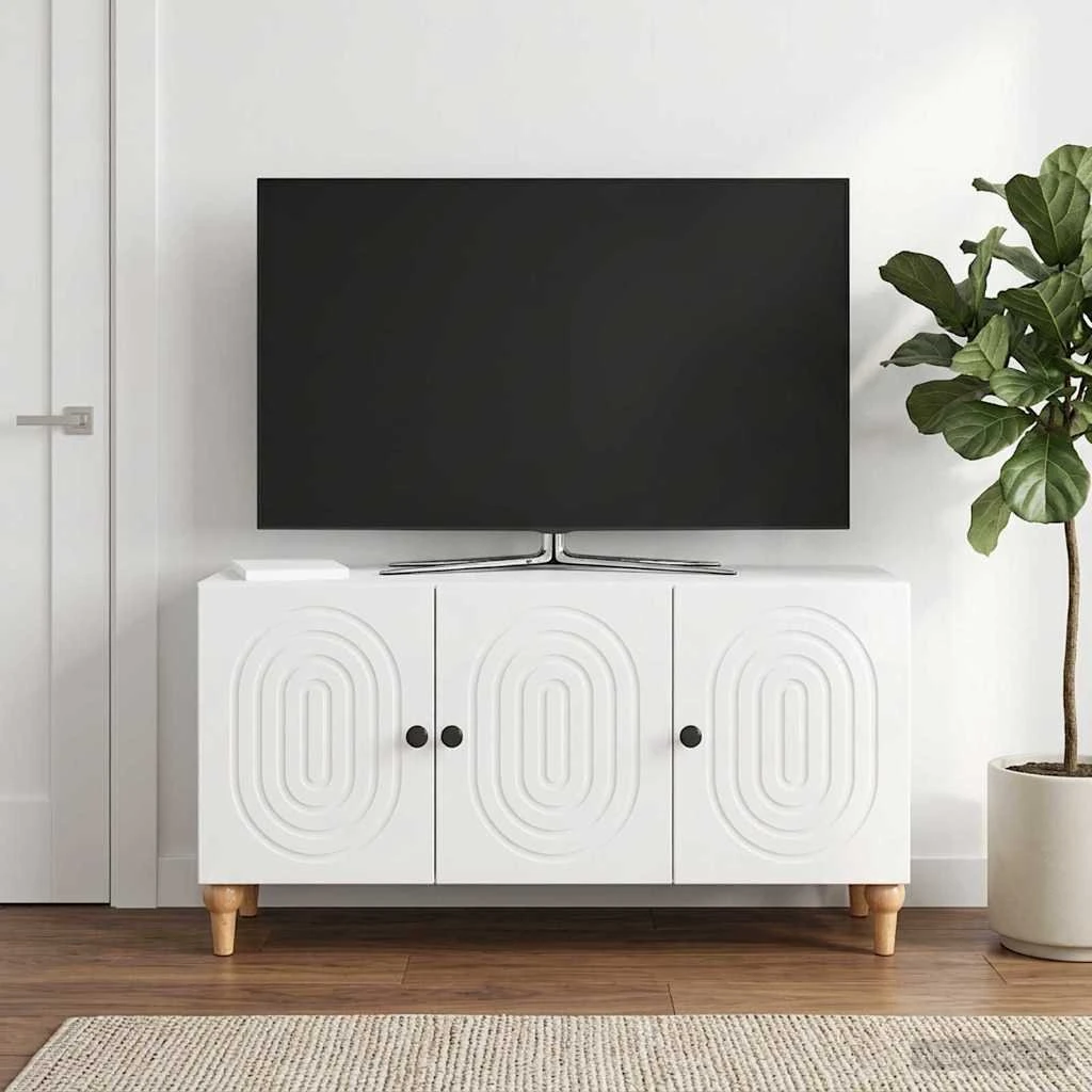 vidaXL TV-skab i hvid højglans, 99 x 34,5 x 50 cm