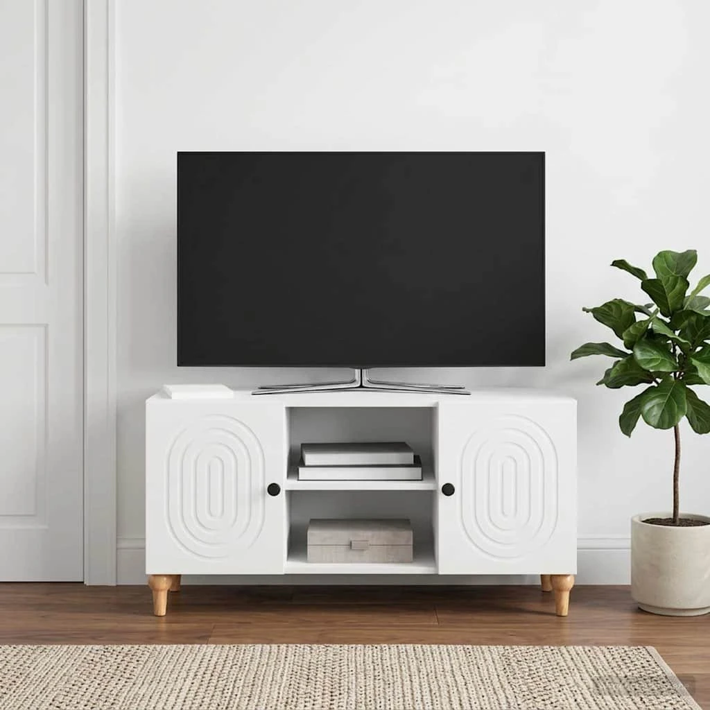 vidaXL TV-skab Hvid 102 x 34,5 x 50 cm i konstrueret træ