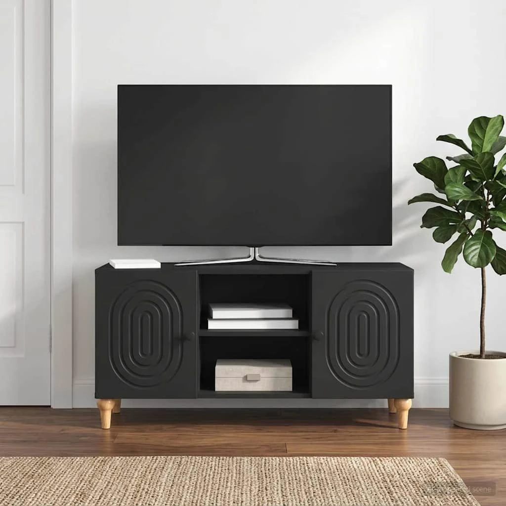 vidaXL TV-skab Sort 102 x 34,5 x 50 cm i konstrueret træ