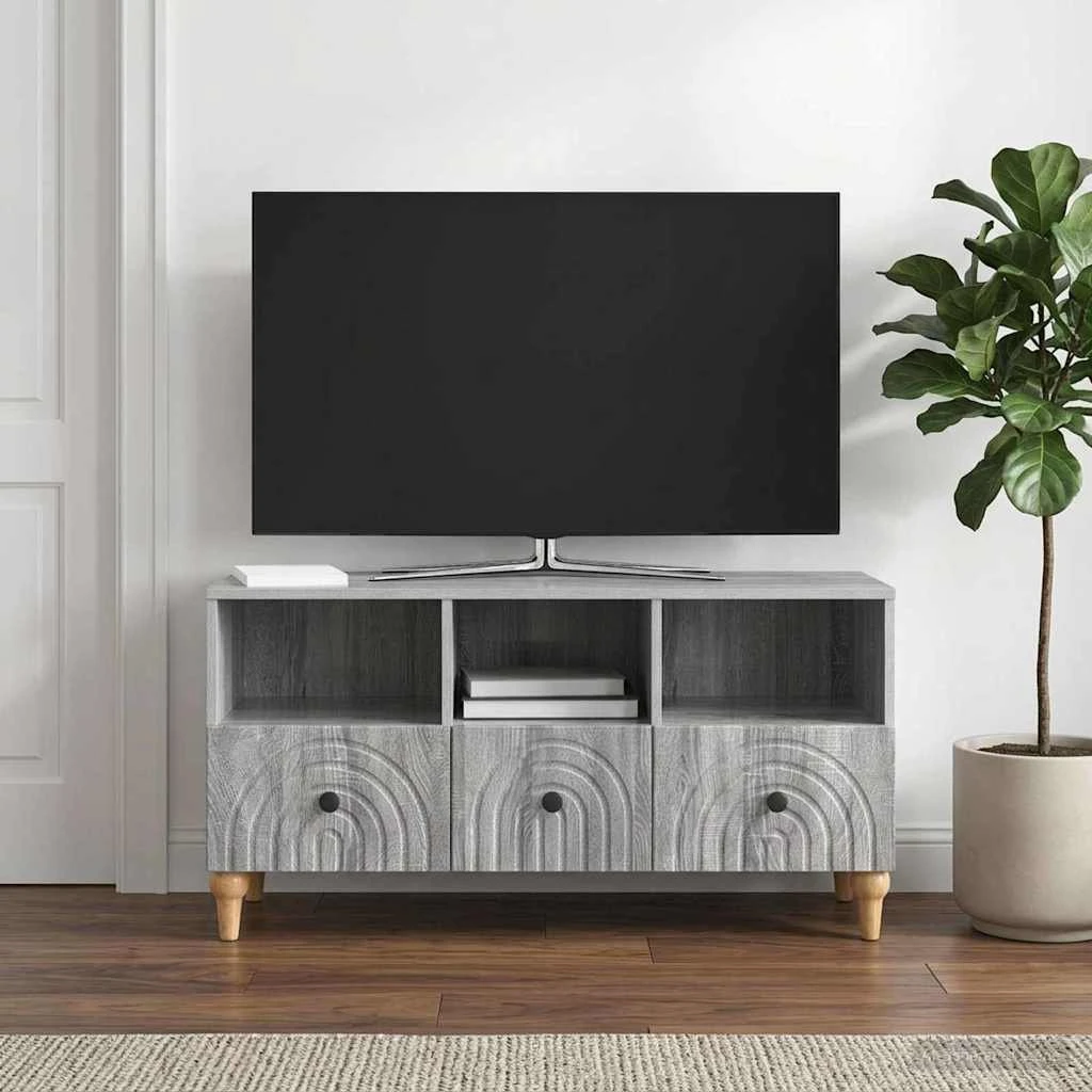 vidaXL TV-skab 102 x 34,5 x 50 cm Grå Sonoma