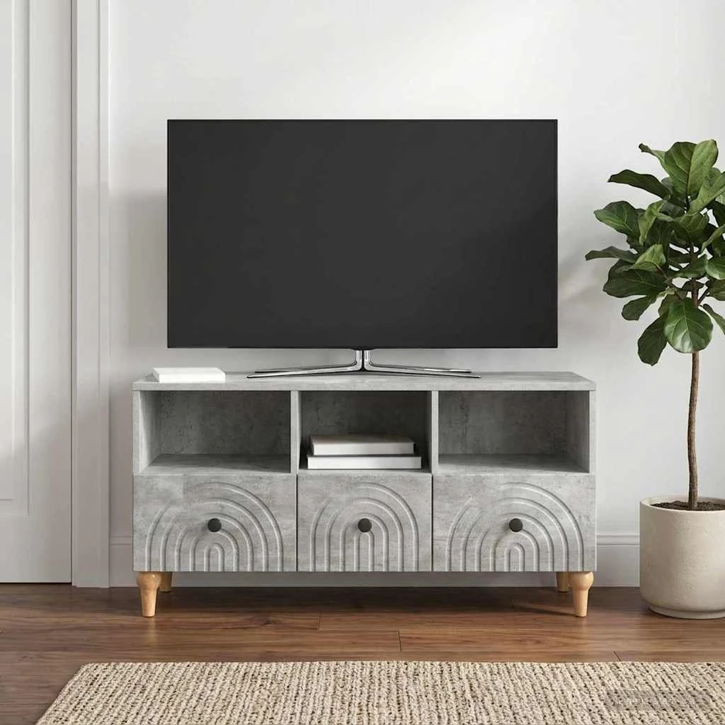 vidaXL TV-skab 102 x 34,5 x 50 cm BetonGrå i konstrueret træ